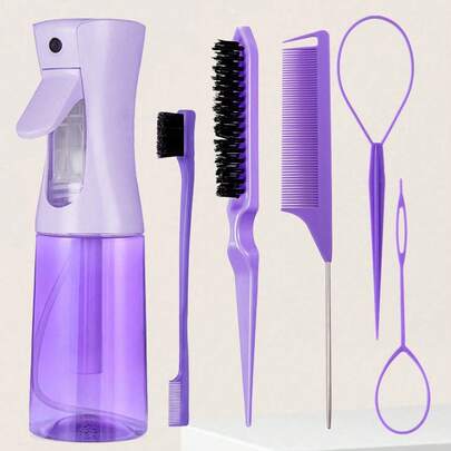 Juego de peluquería con forma de regadera, adecuado como regalo de Navidad para niñas, también adecuado para maquillaje, peinado, juego de peines, rizador de pelo para niños y niñas, incluye peine con forma de regadera, peine liso, peine de peinado, peine de cola puntiaguda y herramientas de trenzado, cosméticos, set de verano Y2K, peine, cepillo de pelo, cepillo de bordes, peine de pelo, peine, peine, peine desenredante, peine de bolas, mini cepillo de pelo, juego de cepillos, peine de madera, peine, peine de espalda, cepillo de pelo, cepillo de bordes, peine de pelo