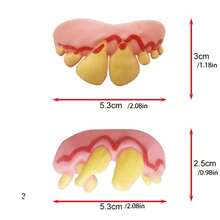 1pc Halloween Fake Teeth Toy, Rabbit Teeth Bunny Teeth, Funny Gag Plastic Soft Tooth Denture - Multicolor - View 7