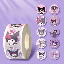Sanrio Stickers Hello Kitty My Melody Cinnamoroll Kuromi 500pcs Cartoon Cute Decoration Children's Stickers Handbook Reward Gift Seal Girl Stickers Long Roll Holiday Gift