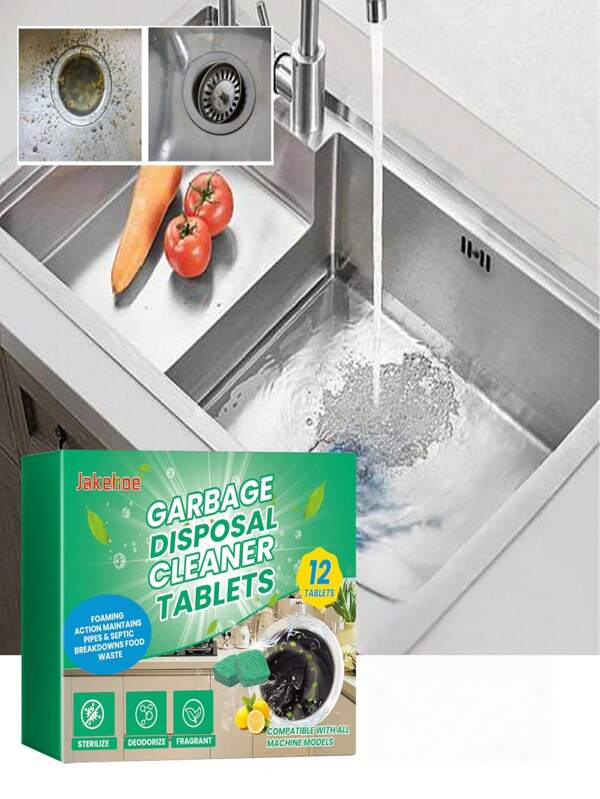 Garbage Disposal Cleaner Blocks - Suitable For Food Waste Disposal Units And Drain Pipes: 1. The Product Is Suitable For Various Brands Of Food Waste Disposal Units And Their Drain Pipes. 2. The Unique Formula Has A Powerful Foaming Action, Which Helps Deeply Clean The Pipe Of Food And Grease Residues. 3. Easy To Use - Just Place The Cleaner Block Into The Garbage Disposal, And It Can Efficiently And Conveniently Clean And Deodorize Your Food Waste, Break Down Food Particles, And Eliminate Unpleasant Odors.