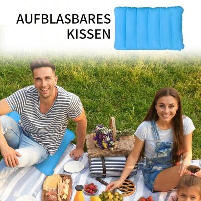 Nuevo cojín inflable, almohada de viaje, cojín de alta calidad con superficie de terciopelo de PVC, respirable, cojín de asiento de viaje portátil
