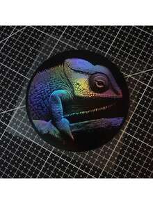 1pc Colorful Chameleon Vinyl Sticker - Laser Holographic Theme Sticker, Self-Adhesive For Car, Laptop, Motorcycle - one-size - View 5