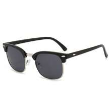 全新复古男女通用驾驶/休闲眼镜，纯色复古 PC（聚碳酸酯）飞行员造型女士时尚眼镜 - 彩色 - 查看 4