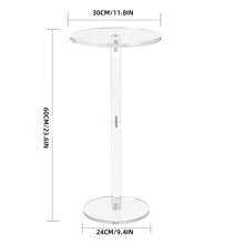 Transparent Acrylic Small Tea Table, Modern Minimalist Living Room Sofa Coffee Table, Bedroom Balcony Round Beverage Coffee Table