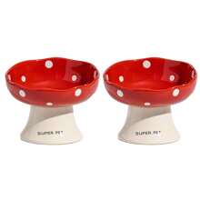 shuo ni mao yi Cat Bowl Ceramic Cat Food Bowl Dog Bowl Food Bowl Cat Bowl Rice Bowl High Footed Dog Drinking Bowl Diagonal Mouth Large Bowl Pet Specific