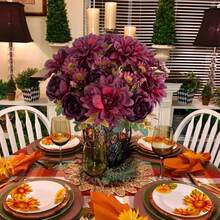 1/3/80pcs 12.2-Inch Artificial Peony Bouquet, Embroidered Ball, Birthday Party Decoration, Wedding Flower Basket, Bride's Bouquet, Home Furnishings, Dining Room, Bedroom Window Sill, Vase, Outdoor Garden, Back To School Season, Spring Decoration - Burgundy - View 8