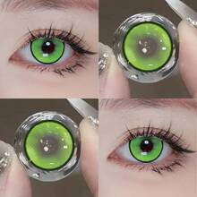 JeweLens 1 副泡泡角色扮演绿色隐形眼镜动漫 14.5 毫米大直径软镜片 - 綠色 - 查看 2
