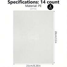 2 piezas/4 piezas/6 piezas Hojas de malla de plástico transparente de 14 ct para bordado y punto de cruz - Tela de artesanía con patrón de cuadrícula de 27,94x20,98 cm para manualidades DIY, tejido, bolsas y suministros de punto de cruz | Patrón de cuadrícula uniforme | Material de artesanía transparente | Libertad de diseño y corte - Blanco transparente - Ver 14