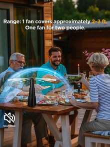 桌上驱虫神器，带全息风叶的驱动风扇，野餐、派对、餐厅、厨房和烧烤的驱虫神器，-产品尺寸约为：10.23英寸/26厘米 - 黑色 - 查看 5