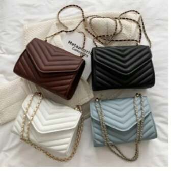 Borsa a tracolla piccola borsa quadrata alla moda retrò a spalla singola