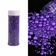 蛋糕装饰配件，DIY蛋糕装饰，混合尺寸白珍珠。适用于装饰生日蛋糕、甜甜圈、纸杯蛋糕、冰淇淋和饼干，是婚礼、派对、情人节、万圣节、圣诞节和其他场合的理想装饰用品。 - 彩色 - 查看 45