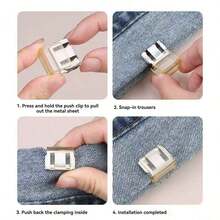 5 件透明裤腿夹，无缝裤脚固定器，防止裤子拖地 - 彩色 - 查看 10