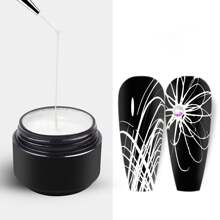 10ML UV Gel Varnish French Nails White Nail Polish Gel For Manicure Gellak Semi Permanent Hybrid Nails Art White Gel Nail Polish,Spider Nail Gel Polish Artistic Designs Spider Gel For Nails, Paint Wire Long Lasting Spider , Drawing Gel Polish For Line Outstanding Effect Nail Art Enthusiasts & Professional