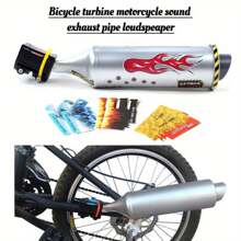 1pc Cyclical Sound Effect Turbo Amplifier, Engine Sound Effect Amplifier - Silver - View 2