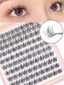 Individual Eyelash Extensions, D-Curl Eyelash Extension, DIY Eyelash Cluster, Fluffy Eyelash Cluster False Eyelashes, 3D Effect, Natural Individual Eyelash Kit, At-Home Eyelash Extension Lash Clusters,Eye Lash Clusters,Individual Eyelashes,Lashes,Fake Lashes
