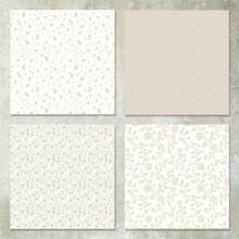 36 张 6 英寸奶茶花卉图案剪贴簿纸，适用于子弹日记、拼贴画、卡片、剪贴簿和工艺品、学校用品、返校 - 米色 - 查看 3