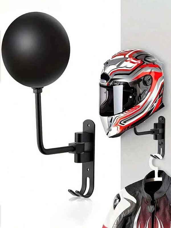Support de casque rotatif à 180 degrés - Porte-casque moto et vélo à fixer au mur, rangement compact et accès facile, Casque moto, Accessoires moto, Moto cross