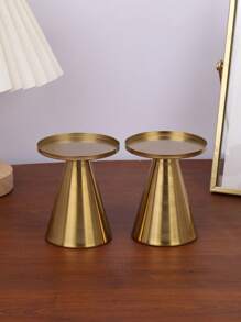 1 Peça/Conjunto Decoração de Mesa de Estilo Boêmio de Liga de Zinco, Castiçal Ornamental de 5 Velas, Dourado, Atmosfera Europeia de Clube Doméstico, Sala de Estar, Feriado, Atmosfera Romântica, Enfeite de Soquete de Vela, Decoração Romântica de Casamento e Aniversário