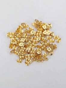 100个不锈钢耳钉配件，蝴蝶耳塞，DIY耳钉耳塞，耳饰批发 - 彩色 - 查看 10