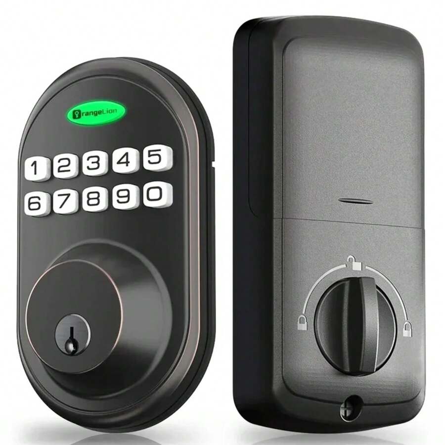 EUUKAIHG Keyless Entry Door Lock, One-Touch Lock/Unlock, Deadbolt Lock With Keypad And Key, Auto Lock For Door