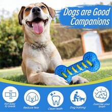 1pc Dog Chew Toy With Sound, Interactive Training Toy Bone, Durable Rubber Toy For Pet Boredom Relief - Cute Cartoon Dog Chew Toy, Essential Pet Accessory! Cartoon Style, Colorful, Bone Shaped, Durable Details, Sound Function, Suitable For Daily Play/Training/Holiday Celebration - Multicolor - View 8