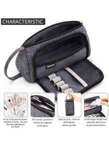 EASTHILL 大容量铅笔盒 大号铅笔袋 笔袋 高容量收纳盒 中学生大学办公室收纳盒 适合学生青少年女孩成人