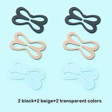 6-Pcs Bra Anti Slip Buckle Dragonfly Shaped Back Cross Beautiful Back Underwear Buckle Slip Shoulder Plastic Anti Drop Bra Invisible Underwear Button Shoulder Strap Anti Slip Accessory Detachable Fixator - Nhiều màu - Xem 9