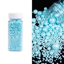 蛋糕装饰配件，DIY蛋糕装饰，混合尺寸白珍珠。适用于装饰生日蛋糕、甜甜圈、纸杯蛋糕、冰淇淋和饼干，是婚礼、派对、情人节、万圣节、圣诞节和其他场合的理想装饰用品。 - 彩色 - 查看 42