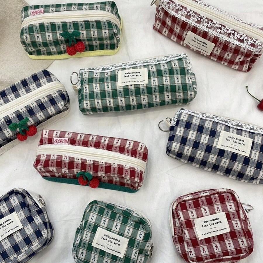 Women Shoulder Bags - 紅色筆袋 - 查看 1