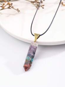 1入/件脈輪療癒水晶吊墜項鍊,帶可調節鍊,適用於女士/女孩精神瑜珈禮物 - 項鍊 - 查看 16