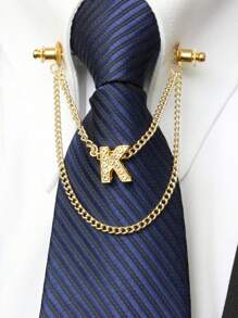 A-Z 26 Letter Collar Stays, Suit Collar Accessories, Formal Collar Stays, Collar Chain, Tie Chain, Men's Fashion Jewelry