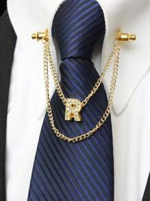 A-Z 26 Letter Collar Stays, Suit Collar Accessories, Formal Collar Stays, Collar Chain, Tie Chain, Men's Fashion Jewelry