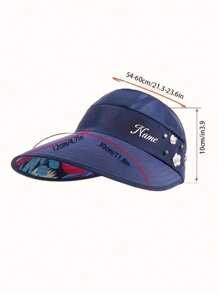 Custom Women's Sun Hat, Summer Sun Hat Women's Foldable Sun Hat, Add Your Text/Name Baseball Cap, Custom Outdoor Sun Hat Beach Large Brim Sun Hat Cycling Hat Empty Top UV Protection, Suitable For Mountaineering, Fishing And Leisure Hiking, Durable, Colorful, Cute, Fashionable, Casual, Customized, Personalized, Unique, Ideal Gift For Her, Ideal Gift For Family, Friends