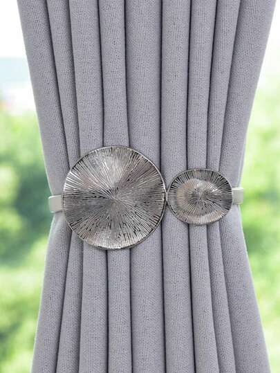 1 件金属荷叶形窗帘系带，家居装饰