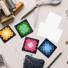 2 piezas/4 piezas/6 piezas Hojas de malla de plástico transparente de 14 ct para bordado y punto de cruz - Tela de artesanía con patrón de cuadrícula de 27,94x20,98 cm para manualidades DIY, tejido, bolsas y suministros de punto de cruz | Patrón de cuadrícula uniforme | Material de artesanía transparente | Libertad de diseño y corte - Blanco transparente - Ver 9