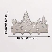 1pc Christmas Deer & Tree Metal Cutting Die - Silvery Scrapbooking Stencil For DIY Albums, Paper Cards & Embossing Crafts - Silver - View 14