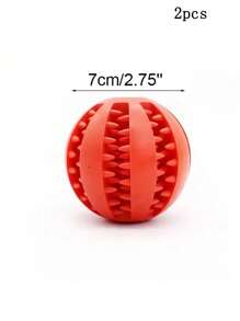 1 pieza Pelota de juguete para perro interactiva, pelota de goma masticable para perros pequeños, pelota de limpieza dental, alimentador de alimentos para mascotas, juguete de pelota de silicona