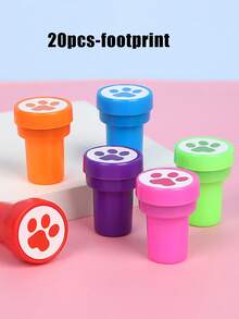 12/24pcs-Animal Footprint/Sea Animals Pattern Stamps - Mini Self Printed Seal, Easy-Grip, Assorted Colors, Perfect For Arts And Diy Crafts & Birthday,Back To School Party Baby Shower Party Favors,Back To School, School Thingsfor Girls/Boys, Backpack,School Supplies - Multicolor - View 15