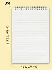 240 Pages Spiral Bound Notebook With Thickened PP Cover, Top Flip Design, Minimalist PP Cover, Smooth Writing Notebook, Suitable For Students, Office, Business