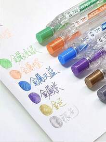 Languo A Set Of 9-Color Large-Capacity Colored Gel Pens, Multi-Color Non-Transparent Doodle Pens, Simple And Cute Ins Style Morandi Color Multi-Color Candy Color Planner Pens, Student Art Character Comic Drawing Note-Taking Colored Pens,For School Supplies,Back To School