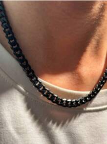 1 pieza Collar negro simple, adecuado para uso diario