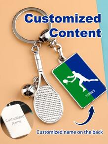 Tennis Pendant Bag Charm Backpack Decoration Accessories, Refined Niche Creative Small Gift Keychain, Customized Present