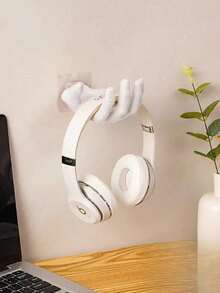 1 个手工形状壁挂式防损粘合挂钩，用于存放钥匙、耳机等的家用收纳整理器。 - 白色 - 查看 9