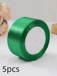 5 卷 4 厘米手工玫瑰缎带，婚礼椅装饰，礼盒包装，花卉丝带，彩虹色，毕业派对，单身派对，蝴蝶结制作 - 彩色 - 查看 15