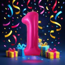 40 Inch Magenta Color Number Balloons, Large Foil Polyester Balloons For Birthday Party Decorations, Suitable For Birthday Theme Parties And Events, Anniversary Celebrations, Graduation Ceremonies, Valentine's Day, Baby Showers, Home Decor Room Background Decorations - Hot Pink - View 14