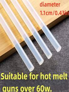 20pcs/30pcs 0.7cm Transparent High Viscosity Hot Melt Glue Sticks, Thermoplastic Room Temperature Curing, Smooth Glue Flow - Transparent - View 8