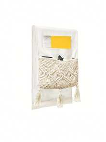 Boho Sofa Armrest Organizer Remote Control Holder Couch Bedside Armchair Caddy Storage Basket Bag For TV Remote Control, Magazine, Books, Cell Phone, IPad, Boho Home Dorm Decor