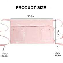 5-Pocket Waist Apron With Adjustable Buckle - Heavy Duty Half-Length Work Apron For Bartenders, Baristas, Chefs & Wait Staff, Multi-Functional Kitchen Apron For Restaurants, Catering & Coffee Shops - 粉色 - 查看 4
