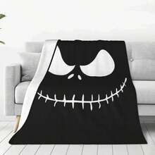 Skellington White  Style Funny Fashion Soft Throw Blanket Halloween Jack  Skellington Danny Elfman Film Media - wxy-20250226000124 - 查看 1