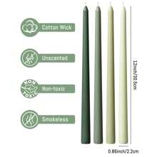 4pcs/Gradient Color Candle Set For Wedding, Festival, Candlelight Dinner, Home Decoration ,Customized Candles Are The Best Gift For Mothers And Loved Ones,30.5cm Long Pole Candle,Room Decor,Gifts Birthday Graduation